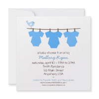 Clothesline Baby Shower Invitation