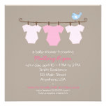 Clothesline Baby Shower Invitation