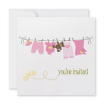 Clothesline Baby Shower Invitations