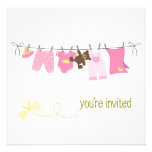 Clothesline Baby Shower Invitations