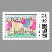 Clothesline stamps