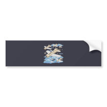 Clothespin Airplanes Bumper Stickers