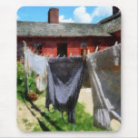 Clothing Hanging on Line Closeup Mouse Pads