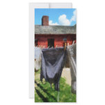 Clothing Hanging on Line Closeup Customized Rack Card