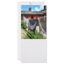 Clothing Hanging on Line Closeup Rack Card Template