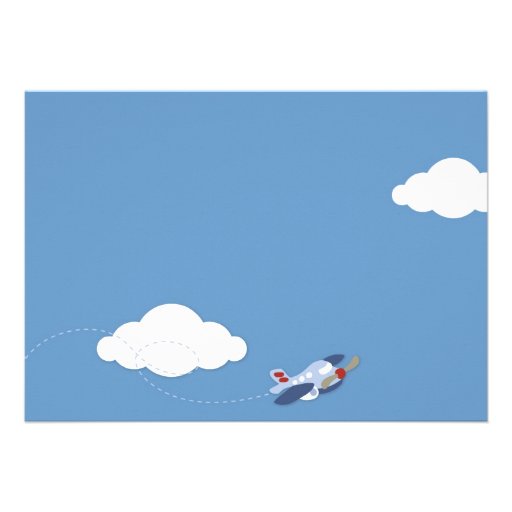 Cloud 9 - Airplane Themed Party Invitation