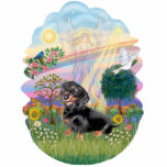 Cloud Angel - Dachshund (black-tan) photo sculptures