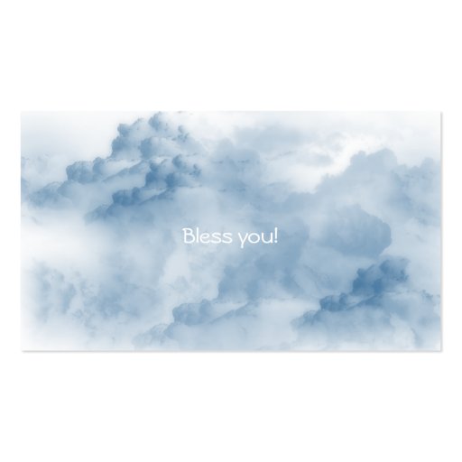 Cloud Angel heart Christian Business Card (back side)
