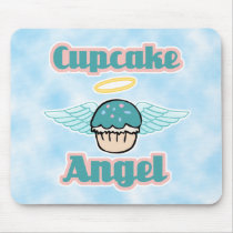 cloud background, cupcake angel mousepads