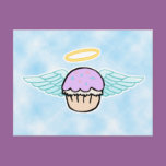 cloud background, cupcake angel no text