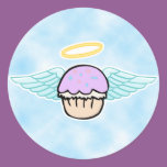 cloud background, cupcake angel no text