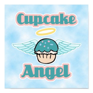 cloud background, cupcake angel print