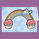 cloud background, End of Rainbow Cupcakes
