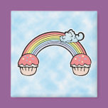 cloud background, End of Rainbow Cupcakes