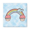 cloud background, End of Rainbow Cupcakes magnet