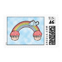 cloud background, End of Rainbow Cupcakes postage by cupcakewear cloud background, End of Rainbow Cupcakes postage