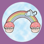 cloud background, End of Rainbow Cupcakes