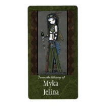 "Cloud Burst" Steampunk Aviatrix Fairy Bookplate Shipping Labels