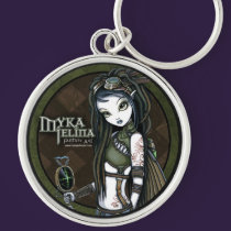 "Cloud Burst" Steampunk Aviatrix Fairy Keychain