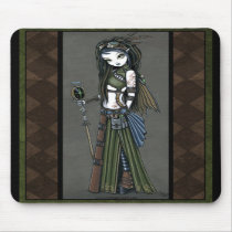 "Cloud Burst" Steampunk Aviatrix Fairy Mousepad