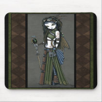 "Cloud Burst" Steampunk Aviatrix Fairy Mousepad