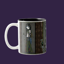 "Cloud Burst" Steampunk Aviatrix Fairy Mug mugs