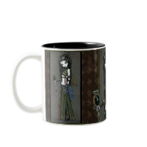 "Cloud Burst" Steampunk Aviatrix Fairy Mug