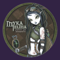 "Cloud Burst" Steampunk Aviatrix Fairy Stickers