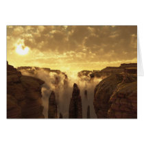 clouds, canyon, desert, sunset, Card with custom graphic design