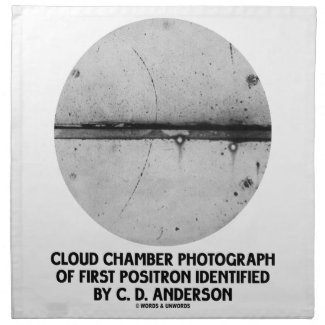 Cloud Chamber Photograph Of First Positron Cloth Napkins