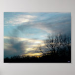 Cloud Circle Sunset Poster