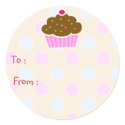 Cloud Cupcake Gift Tag Sticker
