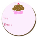 Cloud Cupcake Gift Tag Sticker