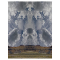 Cloud formations over desert letterhead