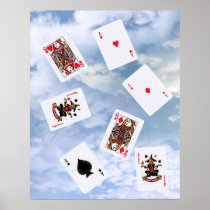 cloud gaming with playing cards poster