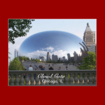 Cloud Gate Postcard by jasminesphotography Cloud Gate Postcard