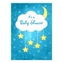 Cloud Mobile Baby Shower Invitation