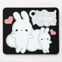 Cloud Nine (Heaven) Mouse Pad - Black mousepads