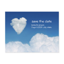 Cloud Nine - Save the Date card postcard