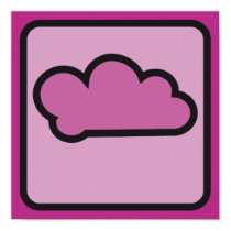 cloud pink 02 posters