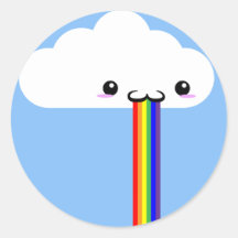 Cloud Puking Rainbow Sticker