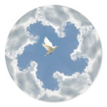 Cloud silver lining dove sticker