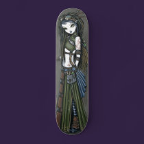 Cloud Steampunk Aviatirix Warrior Fairy Skate Deck skateboards