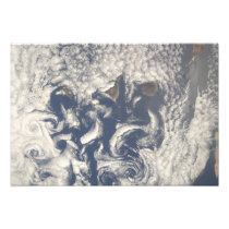 Cloud vortices in the area of the Canary Island