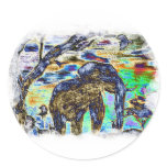 Clouded-Colour- Elephant Sticker