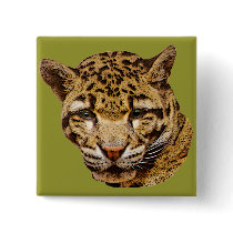 Clouded Leopard buttons