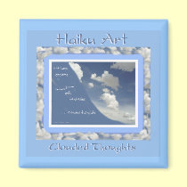 Clouded Thoughts Haiku Art Magnet
