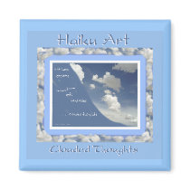 Clouded Thoughts Haiku Art Magnet