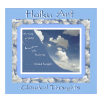 Clouded Thoughts Haiku Art Print