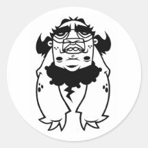 cloudguy pegatina redonda